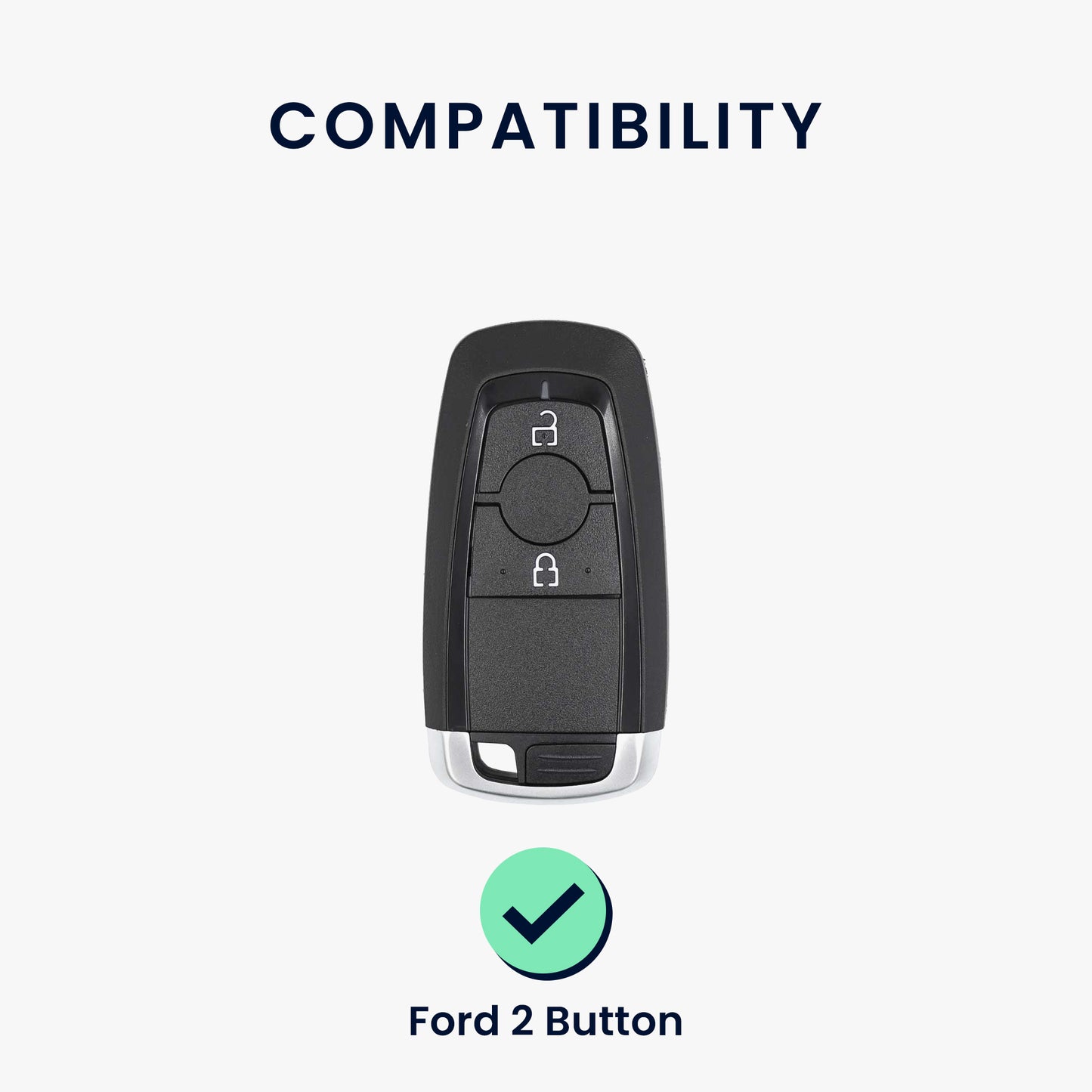 kwmobile Autoschlüssel Hülle kompatibel mit Ford 2-Tasten Autoschlüssel Keyless Go - Schlüsselhülle Silikon Cover