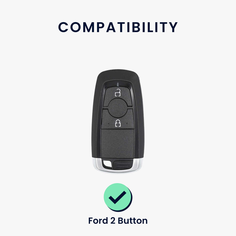 kwmobile Autoschlüssel Hülle kompatibel mit Ford 2-Tasten Autoschlüssel Keyless Go - Schlüsselhülle Silikon Cover