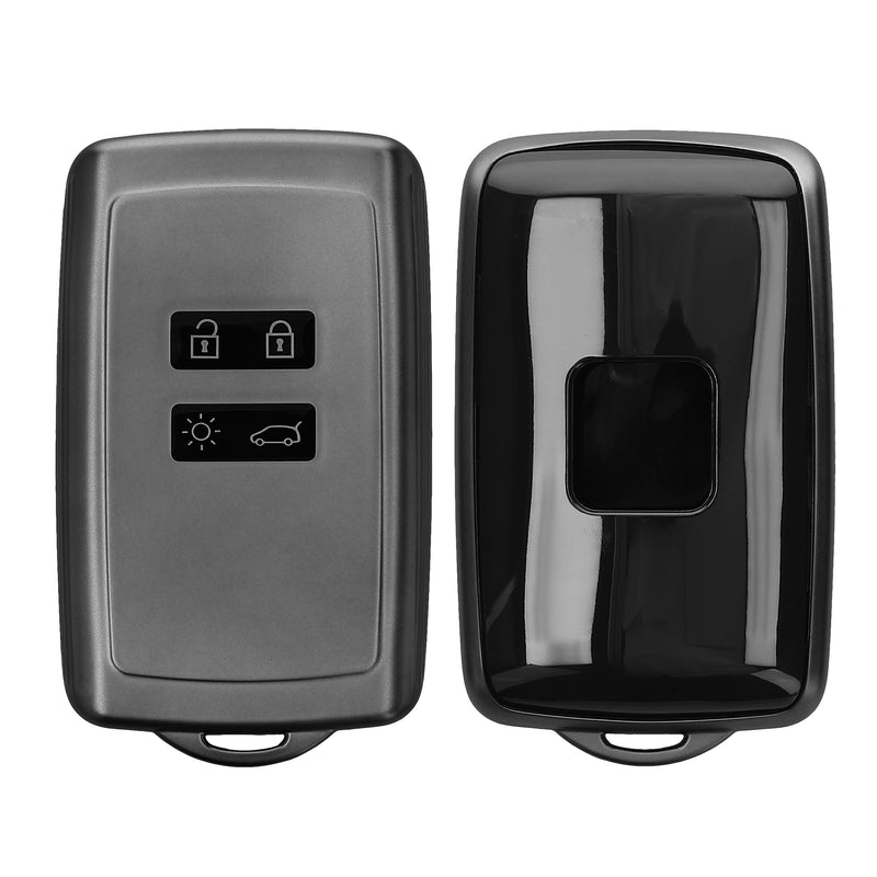 kwmobile Autoschlüssel Hülle kompatibel mit Renault 4-Tasten Smartkey Autoschlüssel (nur Keyless Go) - Schlüsselhülle Silikon Cover - Schwarz matt Schwarz Schwarz matt  [dsg01]