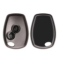 kwmobile Autoschlüssel Hülle kompatibel mit Renault Dacia 2-Tasten Autoschlüssel - Schlüsselhülle Silikon Cover - Schwarz matt Schwarz Schwarz matt  [dsg01]
