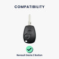 kwmobile Autoschlüssel Hülle kompatibel mit Renault Dacia 2-Tasten Autoschlüssel - Schlüsselhülle Silikon Cover