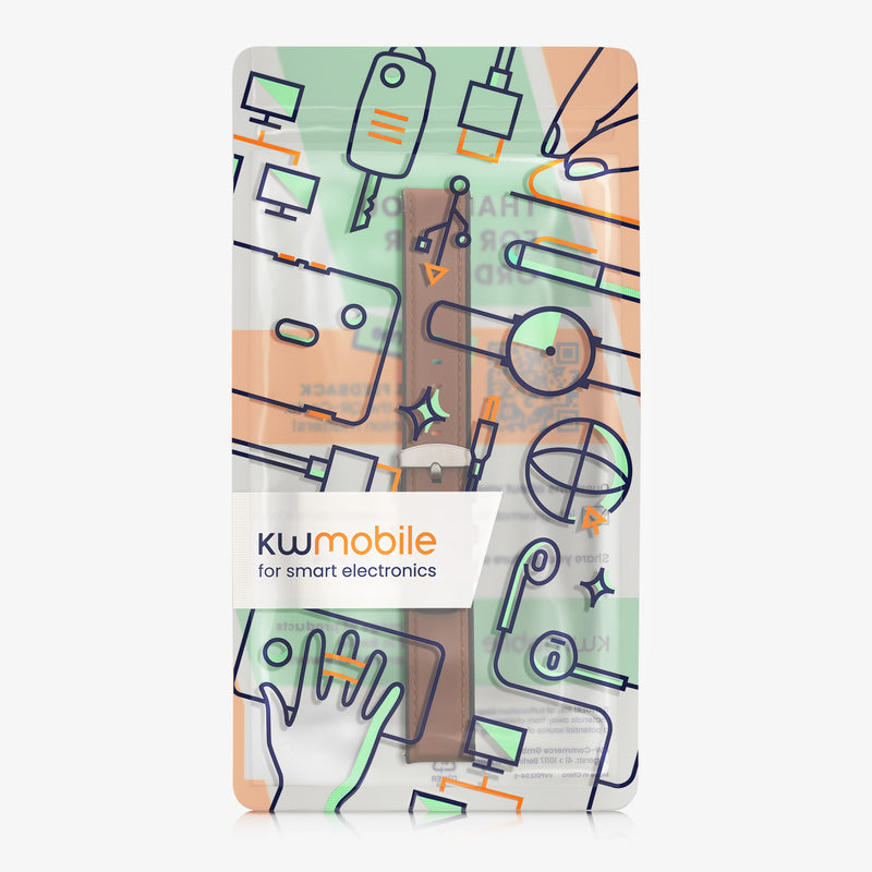 kwmobile Uhrenarmband für Garmin Forerunner 55 / Forerunner 165 / 245 / 645 / 570 42mm Armband - Ersatzarmband für Fitnesstracker mit Uhrenverschluss - Wechselarmband Smartwatch