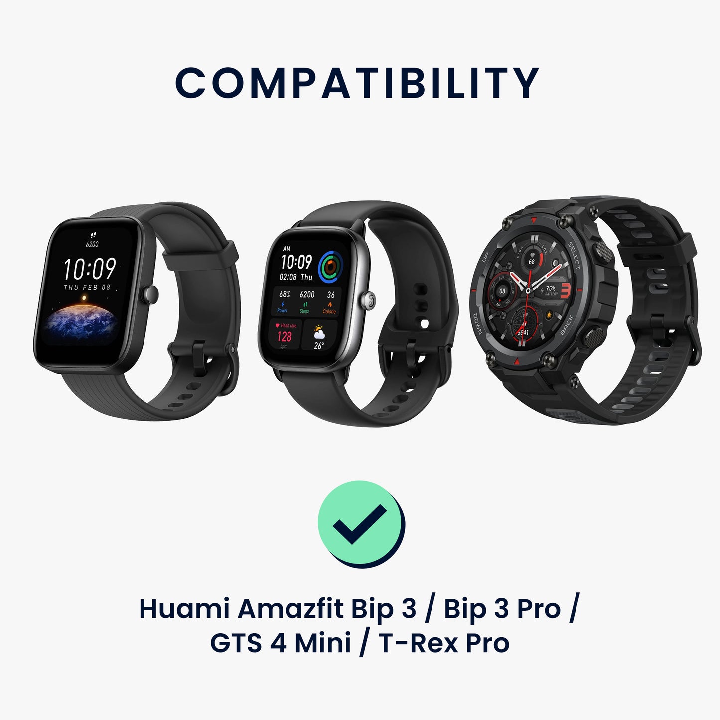 kwmobile USB Kabel Charger kompatibel mit Huami Amazfit Bip 3 / 3 Pro / Bip 5 / Amazfit Active EDGE / T-Rex / Zepp E Ladekabel - Smart Watch Ersatzkabel - Fitnesstracker Aufladekabel