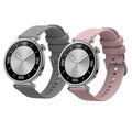 kwmobile 2x Uhrenarmband für Huawei Watch GT5 41mm / GT5 Pro 42mm / Watch GT4 41mm Armband - Fitnesstracker Band Set aus TPU Silikon - Ersatzarmband Smartwatch - Grau Lavendel Grau  [dsg02]