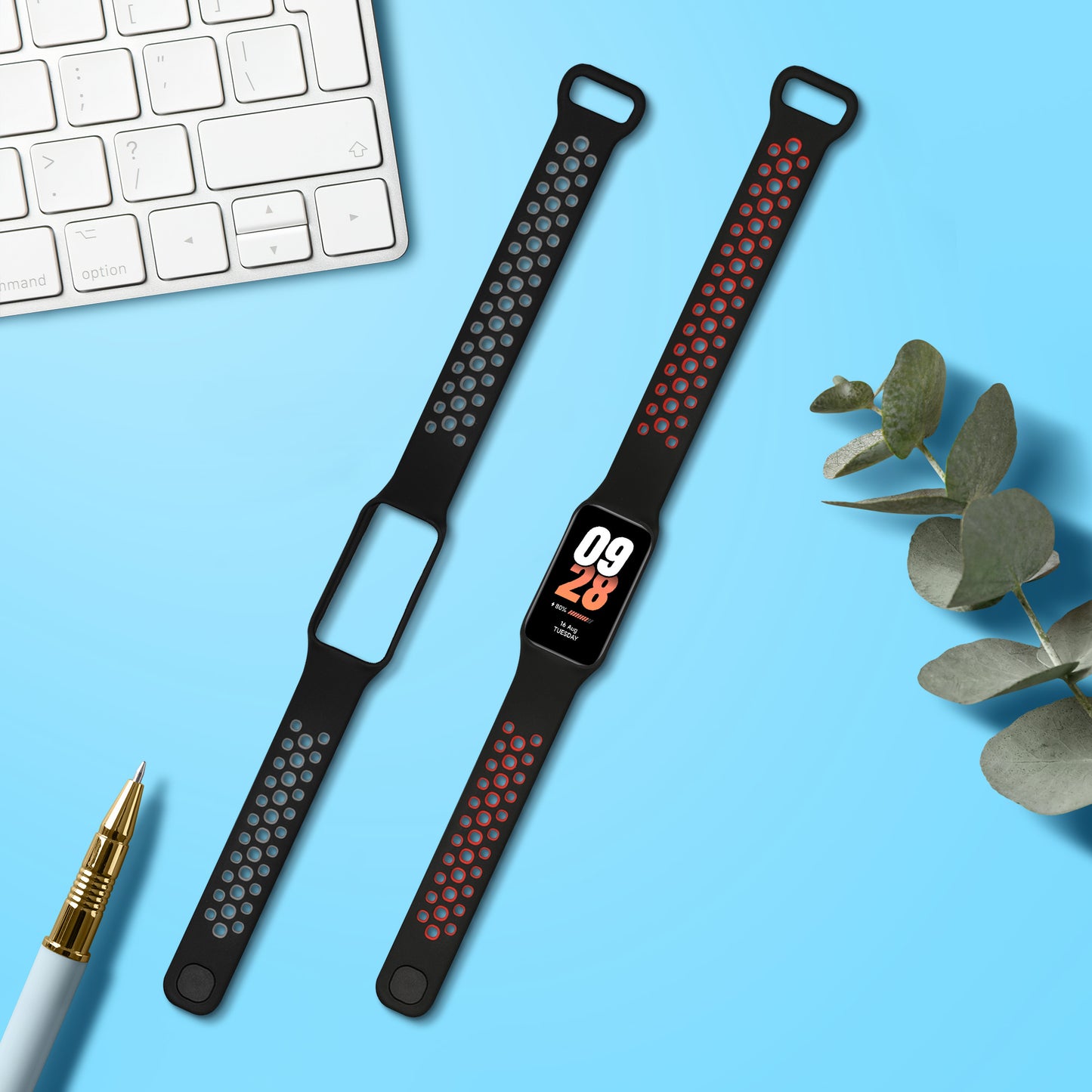 kwmobile Uhrenarmband für Xiaomi Smart Band 8 Active Armband Fitnesstracker Band Set Ersatzarmband Smartwatch