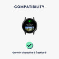 kwmobile Uhrenarmband für Garmin vivoactive 5 / active 5 Armband Fitnesstracker Band Set Ersatzarmband Smartwatch