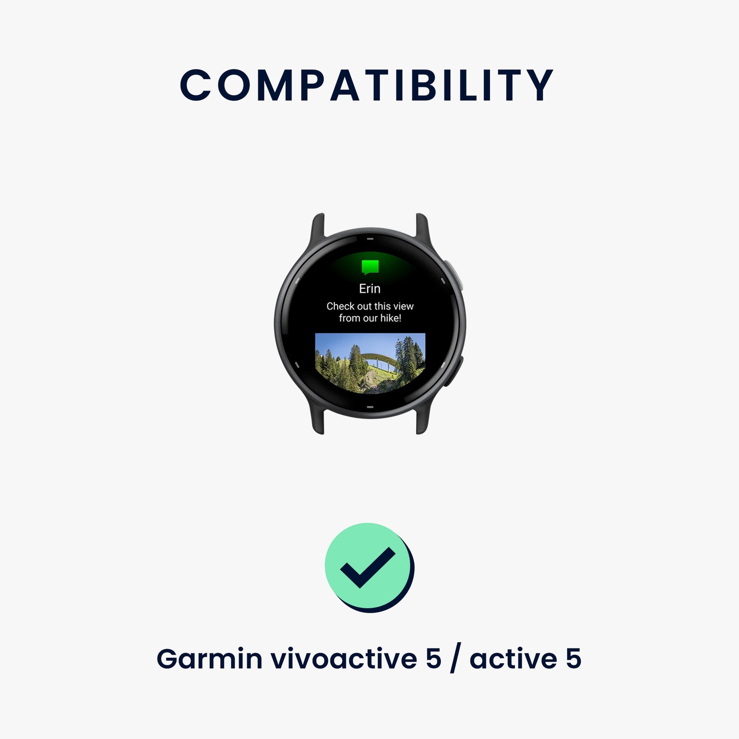 kwmobile Uhrenarmband für Garmin vivoactive 5 / active 5 Armband Fitnesstracker Band Set Ersatzarmband Smartwatch