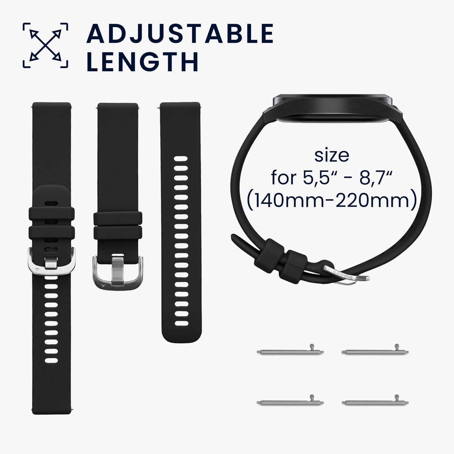 kwmobile Uhrenarmband für Garmin vivoactive 5 / active 5 Armband Fitnesstracker Band Set Ersatzarmband Smartwatch