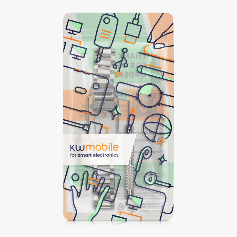 kwmobile Uhrenarmband kompatibel mit Xiaomi Smart Band 8 Active / Redmi Band 2 Ersatz Armband Ersatzarmband für Smartwatch 14 - 22 cm Innenmaße
