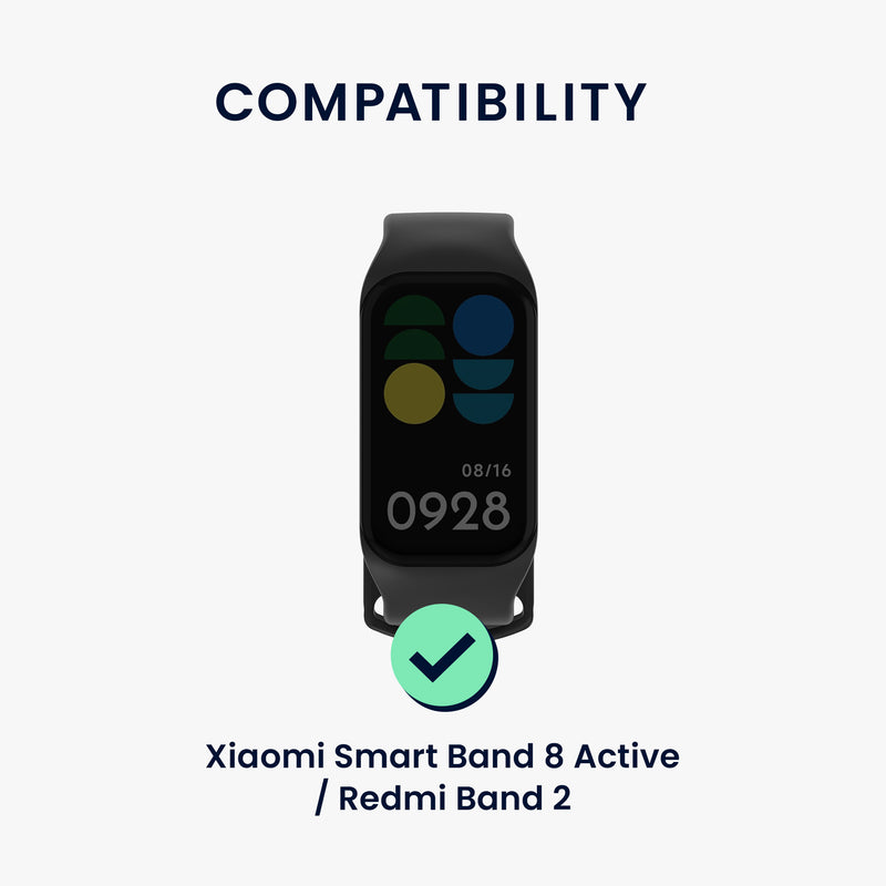 kwmobile Uhrenarmband kompatibel mit Xiaomi Smart Band 8 Active / Redmi Band 2 Ersatz Armband Ersatzarmband für Smartwatch 14 - 22 cm Innenmaße