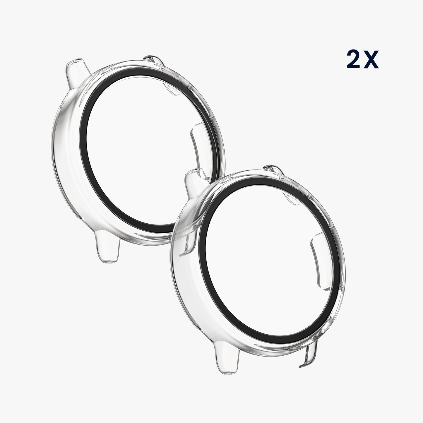 kwmobile Glas Hülle für Garmin vivoactive 5 / active 5 Schutzhülle Fullbody Fitnesstracker Case Set