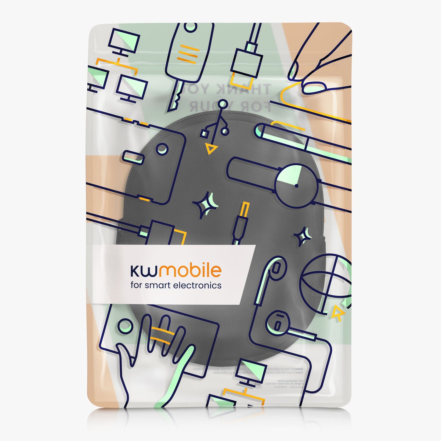 kwmobile Kopfhörer Tasche für WH-CH520 / WH-CH510 / MDR-ZX110 - Kopfhörer Case - Hülle Reise Beutel für Headset Headphones - Weiche Over Ear Schutzhülle