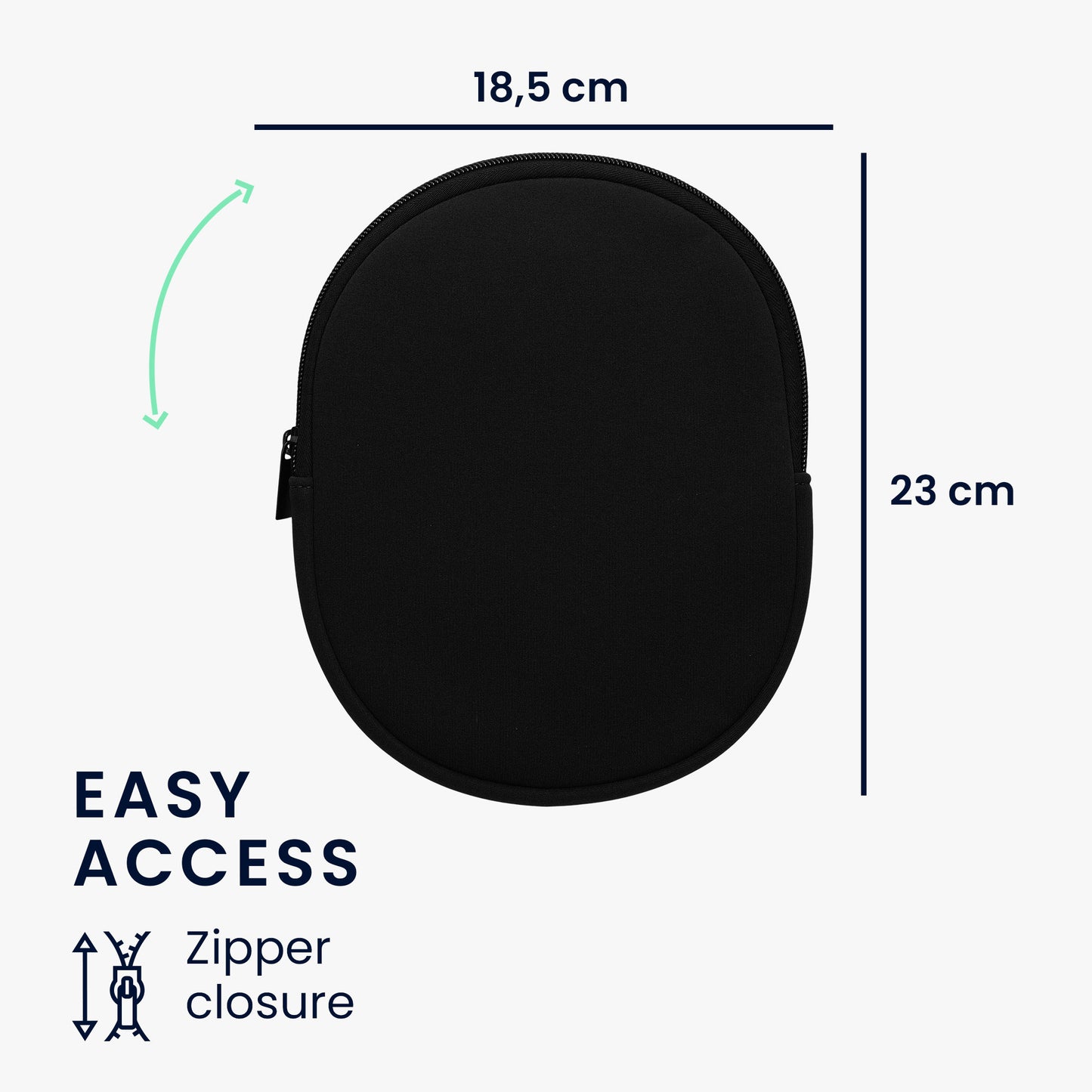 kwmobile Kopfhörer Tasche für WH-1000XM4 / WH-1000XM3 / Jabra Evolve 20 - Kopfhörer Case - Hülle Reise Beutel für Headset Headphones - Weiche Over Ear Schutzhülle