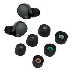 kwmobile 6x Ersatz In Ear Kopfhörer kompatibel mit Sony WF-1000XM5 - 3 Größen - Polster Ohrstöpsel In-Ear Ohrhörer - Schwarz Schwarz  