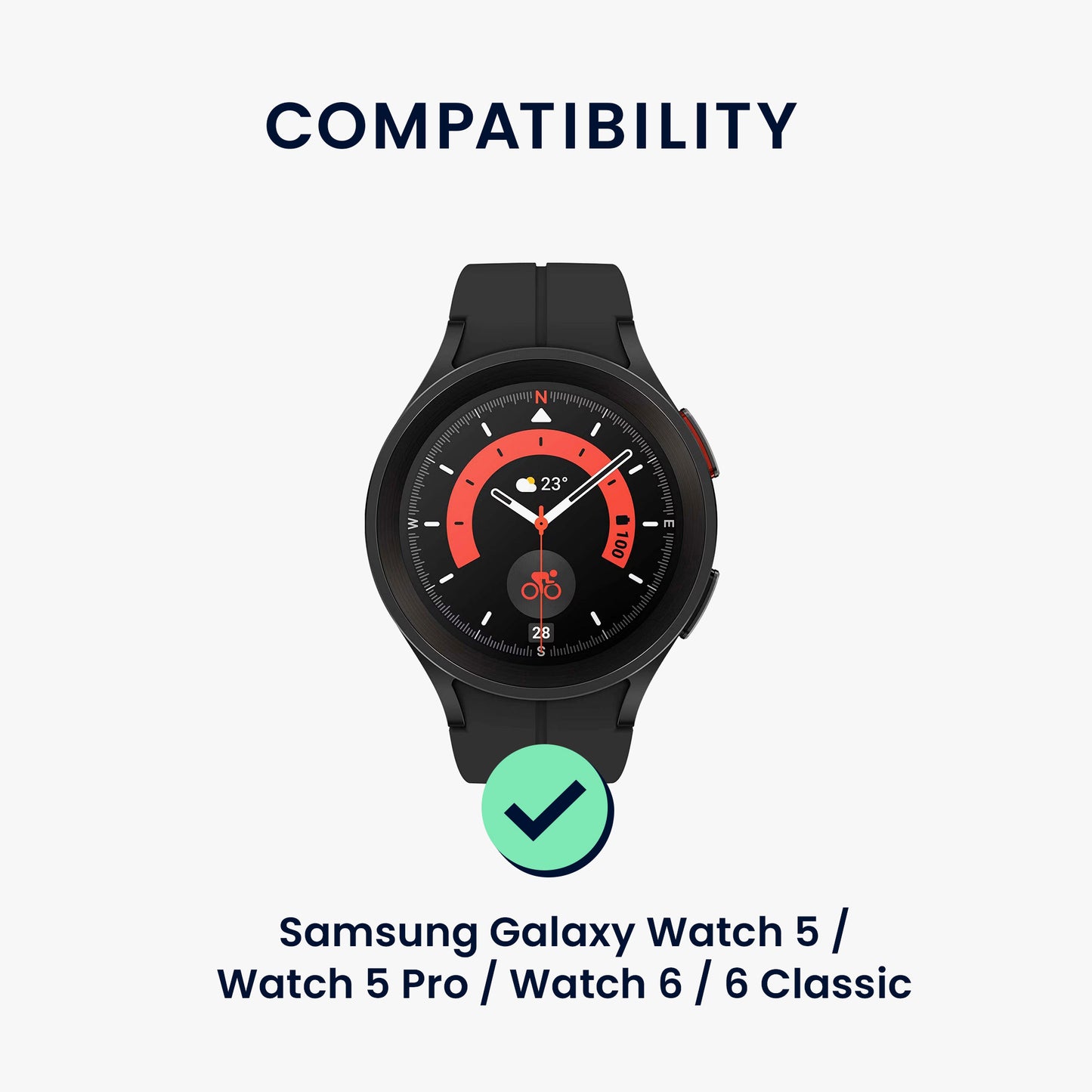 kwmobile Metall Adapter mit 20mm Bandbreite kompatibel mit Samsung Galaxy Watch Uhrenarmband Smartwatch Armband Anschlussadapter Set