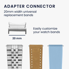 kwmobile Metall Adapter mit 20mm Bandbreite kompatibel mit Samsung Galaxy Watch Uhrenarmband Smartwatch Armband