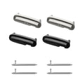 kwmobile 4x Metall Adapter mit 20mm Bandbreite kompatibel mit Xiaomi Redmi Watch 3 Active / Redmi Watch 3 Lite Uhrenarmband - Smartwatch Armband Anschlussadapter Set aus Metall Silber  [dsg01]