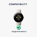 kwmobile Adapter mit 20mm Bandbreite kompatibel mit Google Pixel Watch 3 / Watch 4 / Pixel 2 Uhrenarmband - Smartwatch Armband Anschlussadapter Set