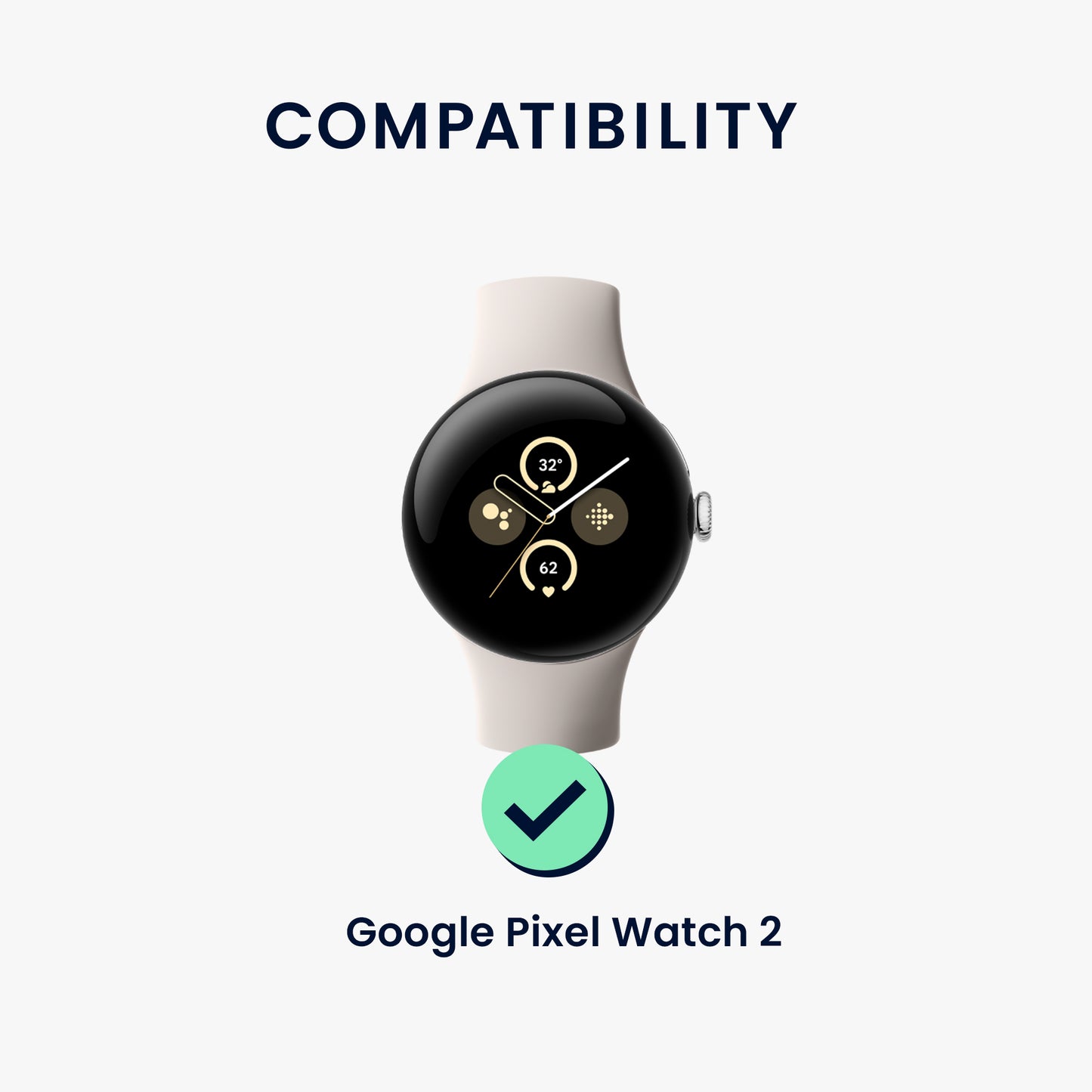 kwmobile Adapter mit 20mm Bandbreite kompatibel mit Google Pixel Watch 3 / Watch 4 / Pixel 2 Uhrenarmband - Smartwatch Armband Anschlussadapter Set