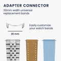 kwmobile Adapter mit 20mm Bandbreite kompatibel mit Google Pixel Watch 3 / Watch 4 / Pixel 2 Uhrenarmband - Smartwatch Armband Anschlussadapter Set
