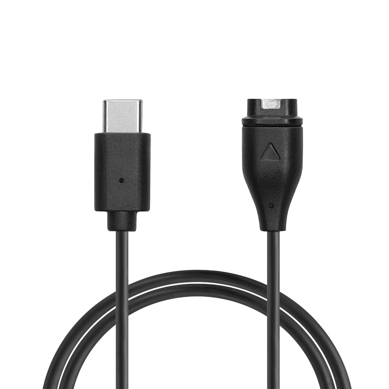 kwmobile USB C Ladekabel kompatibel mit Garmin vivomove 3S / vivoactive 4 4S 5 / Venu 3 / Venu 3S - Kabel Charger - Smart Watch Typ C Ersatzkabel - Fitnesstracker Aufladekabel Schwarz  