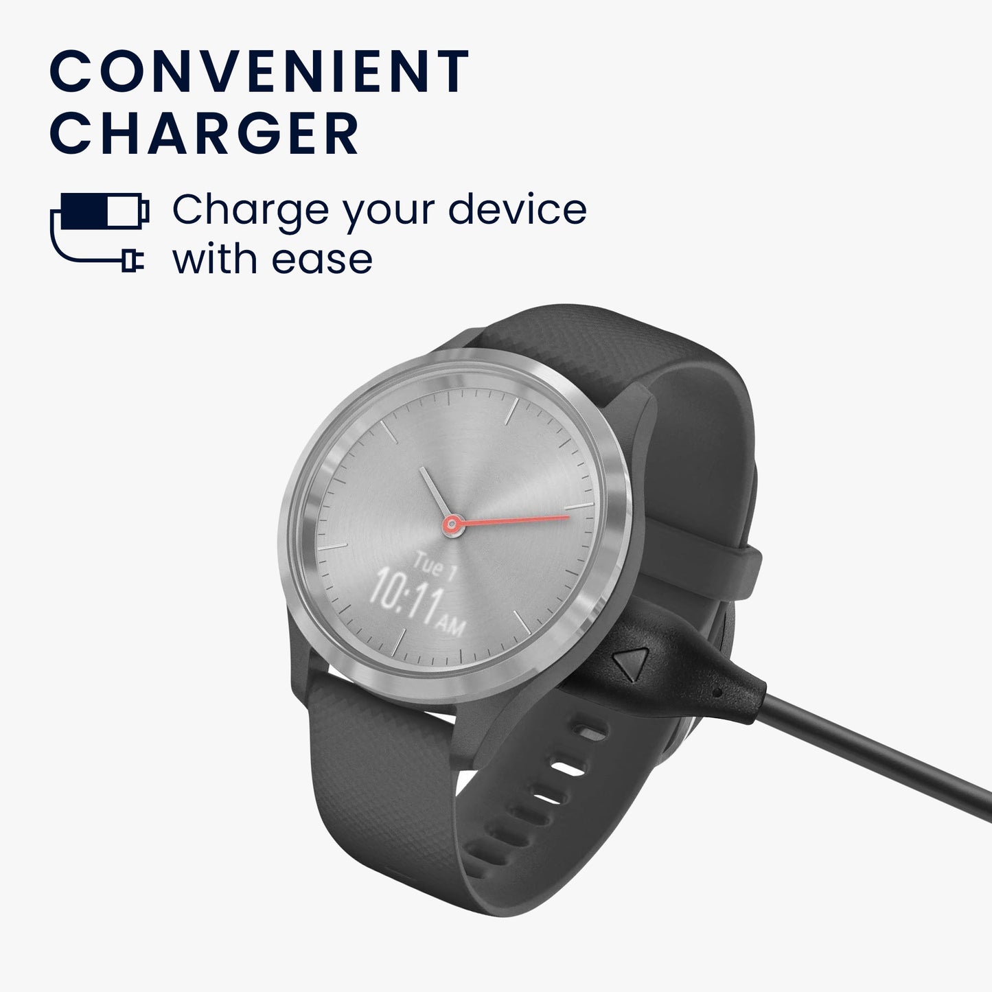 kwmobile USB C Ladekabel kompatibel mit Garmin vivomove 3S / vivoactive 4 4S 5 / Venu 3 / Venu 3S - Kabel Charger - Smart Watch Typ C Ersatzkabel - Fitnesstracker Aufladekabel