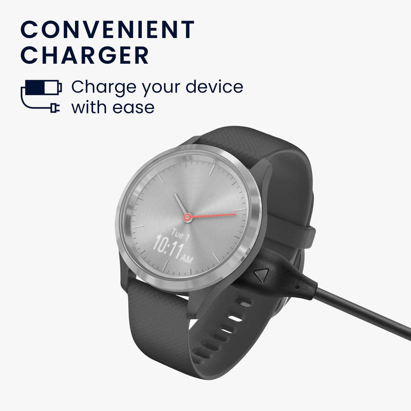 kwmobile USB C Ladekabel kompatibel mit Garmin vivomove 3S / vivoactive 4 4S 5 / Venu 3 / Venu 3S - Kabel Charger - Smart Watch Typ C Ersatzkabel - Fitnesstracker Aufladekabel