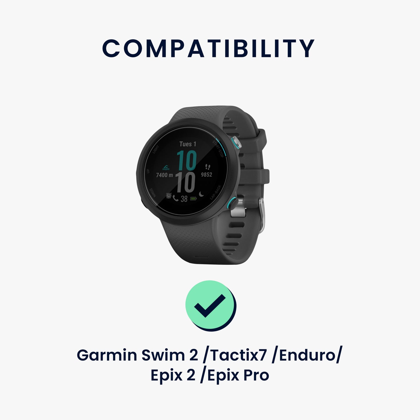 kwmobile USB C Ladekabel kompatibel mit Garmin Swim 2 / Tactix7 / Enduro / Epix 2 / Epix Pro - Kabel Charger - Smart Watch Ersatzkabel - Fitnesstracker Aufladekabel