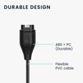 kwmobile USB C Ladekabel kompatibel mit Garmin Swim 2 / Tactix7 / Enduro / Epix 2 / Epix Pro - Kabel Charger - Smart Watch Ersatzkabel - Fitnesstracker Aufladekabel