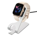 kwmobile USB Ladegerät kompatibel mit Huami T-Rex 2 / T-Rex Ultra / GTR 4 / GTS 4 / GTR 3 / GTS 3 - USB Kabel Charger Stand - Smart Watch Ladestation - Ladekabel mit Standfunktion in Schwarz Silber Schwarz  [dsg01]