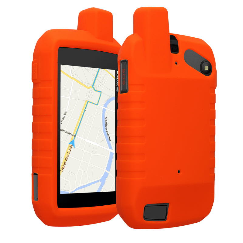 kwmobile Hülle kompatibel mit Garmin Montana 700i /750i - Schutzhülle für GPS Handgerät in Orange Orange  