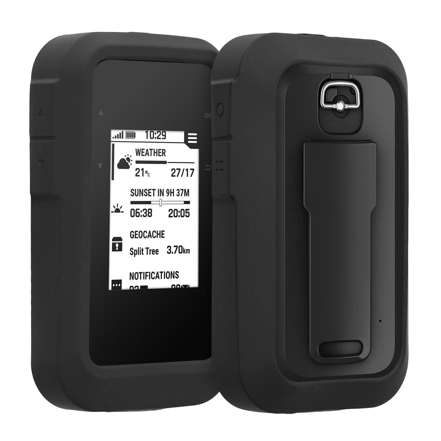 kwmobile Hülle kompatibel mit Garmin eTrex SE - Schutzhülle für GPS Handgerät in Schwarz Schwarz  