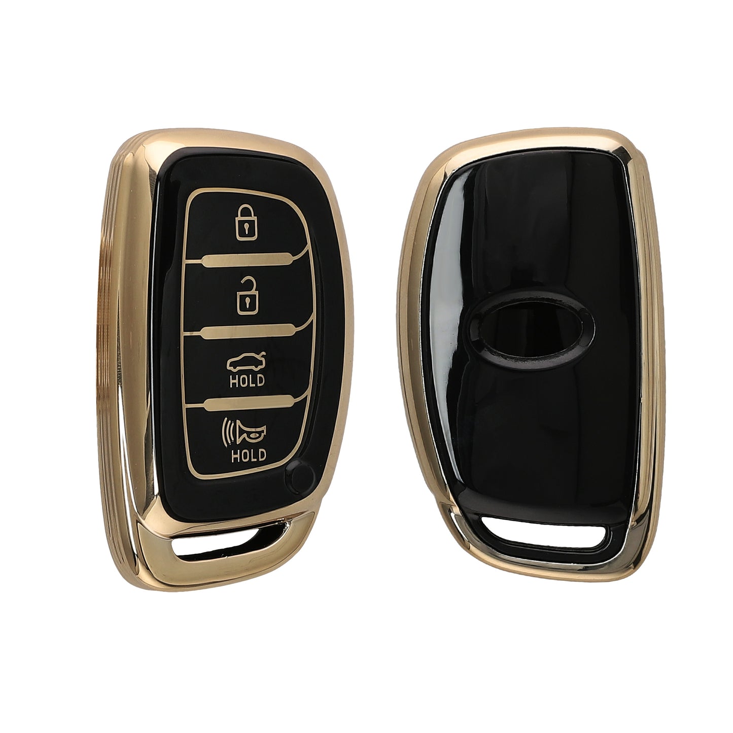 kwmobile Autoschlüssel Hülle kompatibel mit Hyundai 4-Tasten Sonata Tucson Ioniq - Schlüsselhülle Silikon Cover