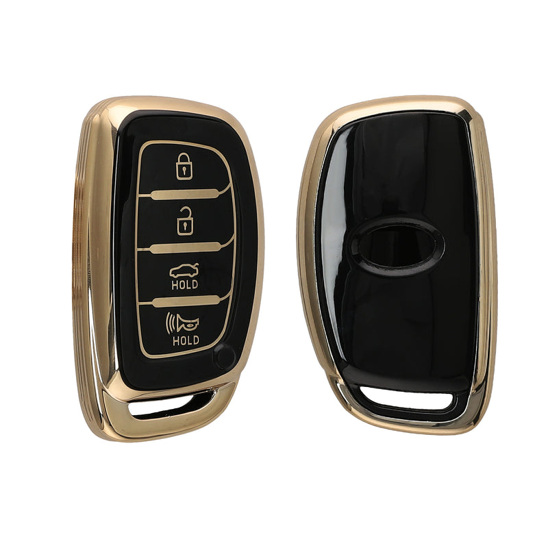 kwmobile Autoschlüssel Hülle kompatibel mit Hyundai 4-Tasten Sonata Tucson Ioniq - Schlüsselhülle Silikon Cover