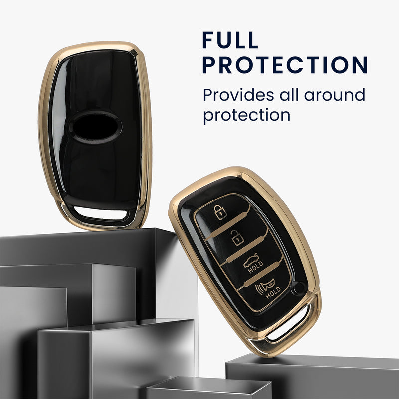 kwmobile Autoschlüssel Hülle kompatibel mit Hyundai 4-Tasten Sonata Tucson Ioniq - Schlüsselhülle Silikon Cover