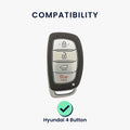 kwmobile Autoschlüssel Hülle kompatibel mit Hyundai 4-Tasten Sonata Tucson Ioniq - Schlüsselhülle Silikon Cover
