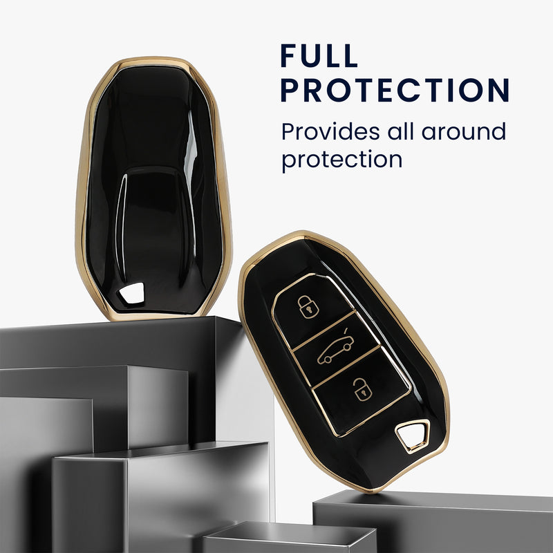 kwmobile Autoschlüssel Hülle kompatibel mit Opel 3-Tasten Smartkey Autoschlüssel Keyless Go - Schlüsselhülle Cover