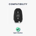 kwmobile Autoschlüssel Hülle kompatibel mit Opel 3-Tasten Smartkey Autoschlüssel Keyless Go - Schlüsselhülle Cover