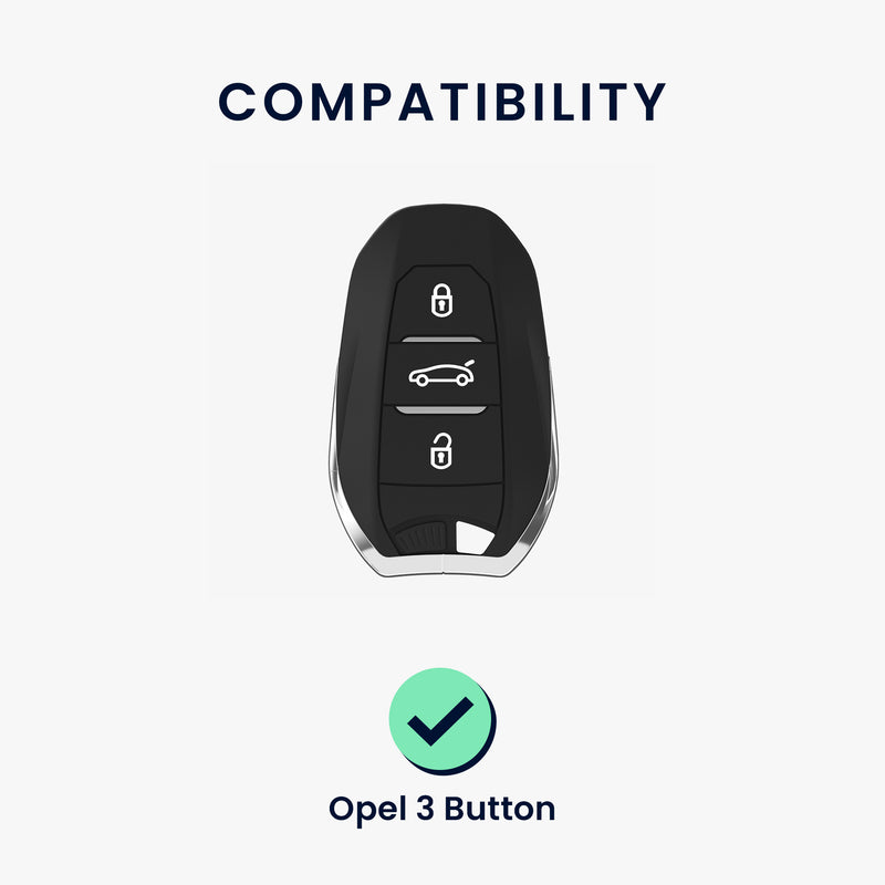 kwmobile Autoschlüssel Hülle kompatibel mit Opel 3-Tasten Smartkey Autoschlüssel Keyless Go - Schlüsselhülle Cover