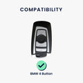 kwmobile Autoschlüssel Hülle kompatibel mit BMW 4-Tasten SmartKey Autoschlüssel