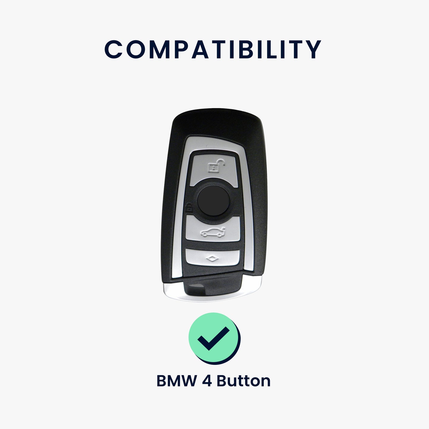 kwmobile Autoschlüssel Hülle kompatibel mit BMW 4-Tasten SmartKey Autoschlüssel