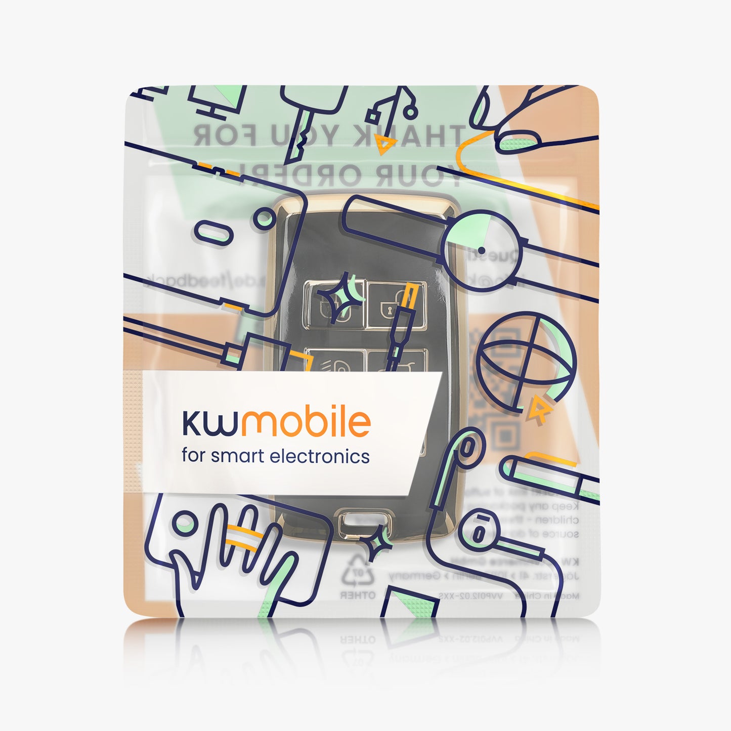 kwmobile Autoschlüssel Hülle kompatibel mit Jagar Range Rover E-Pace I-Pace 5-Buttons Autoschlüssel