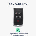 kwmobile Autoschlüssel Hülle kompatibel mit Jagar Range Rover E-Pace I-Pace 5-Buttons Autoschlüssel