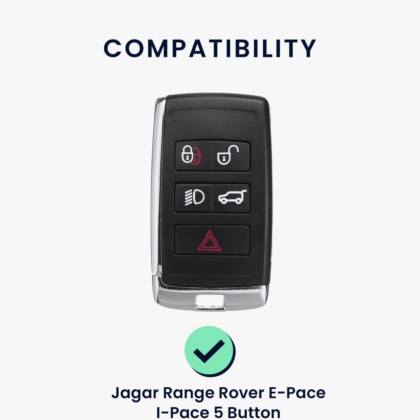 kwmobile Autoschlüssel Hülle kompatibel mit Jagar Range Rover E-Pace I-Pace 5-Buttons Autoschlüssel