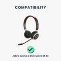 kwmobile Ohr Polster für Jabra Evolve 2 65 / Evolve 65 SE Ohrpolster Ersatz Kopfhörer Ersatzteile Over Ear Headphones