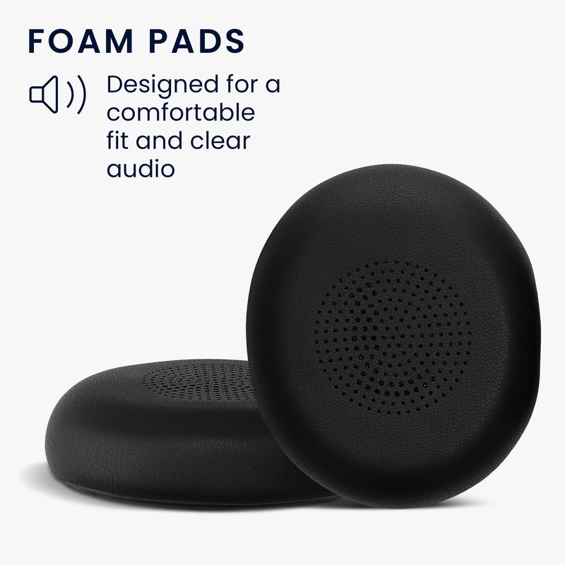 kwmobile Ohr Polster für Jabra Evolve 2 65 / Evolve 65 SE Ohrpolster Ersatz Kopfhörer Ersatzteile Over Ear Headphones