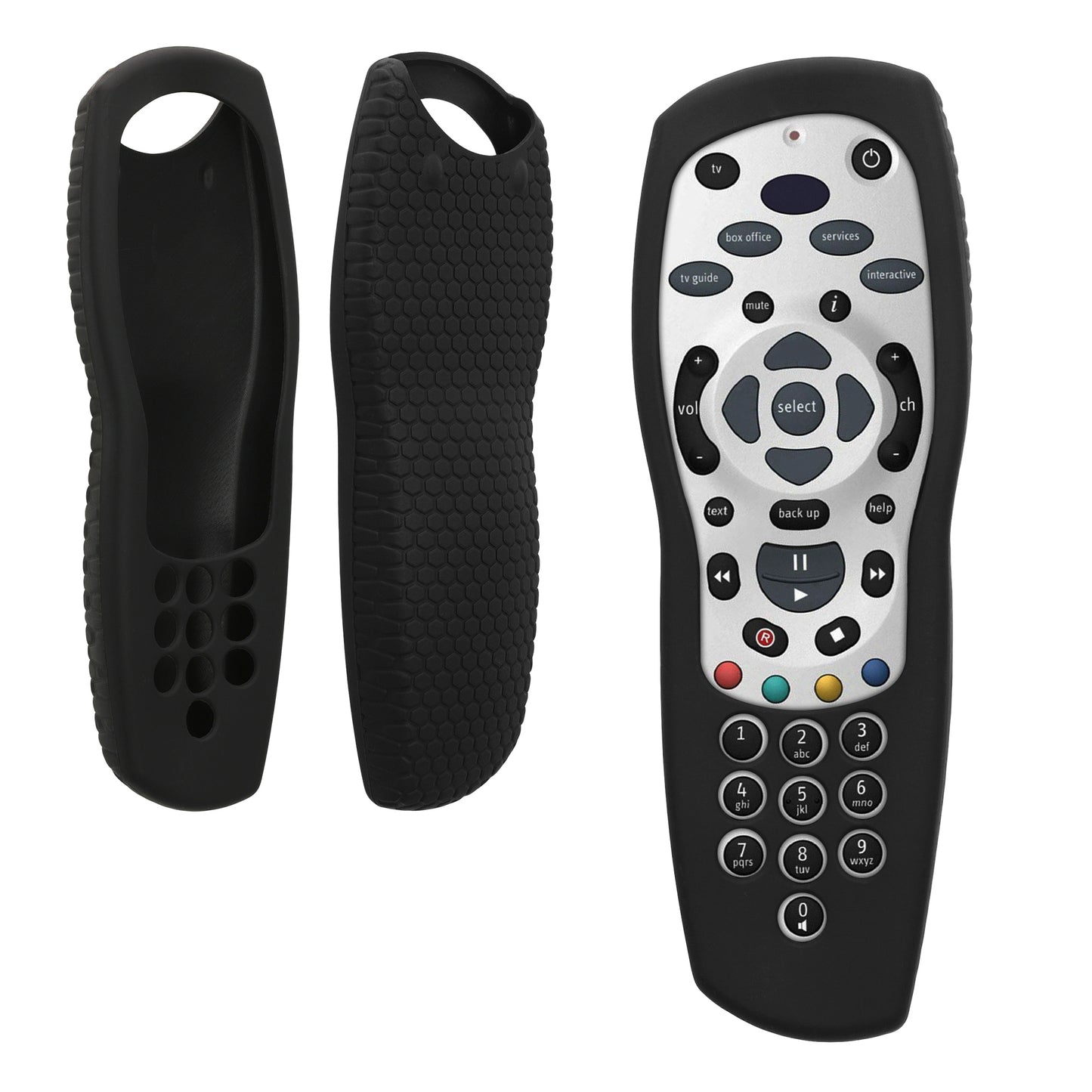 kwmobile Hülle Fernbedienung kompatibel mit Sky Plus HD / SKY+ HD Hülle - Silikon Case für TV Zubehör in Schwarz Schwarz  
