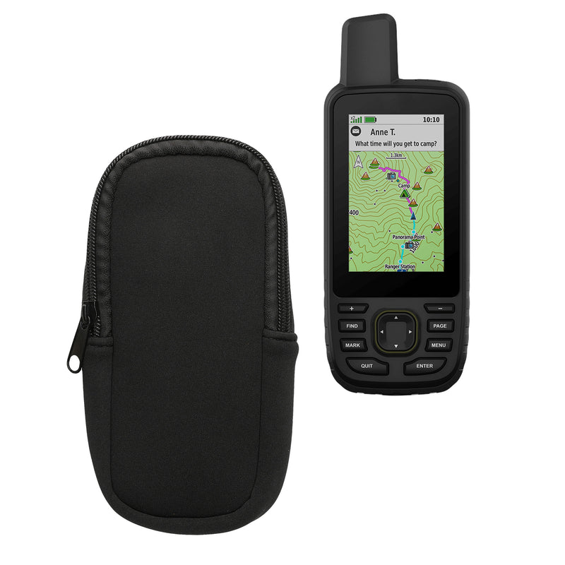 kwmobile Tasche kompatibel mit Garmin GPSMAP 66sr / GPSMAP 67 / GPSMAP 66i - GPS Handgerät Neopren Hülle - Schutzcover Navi Schwarz Schwarz  