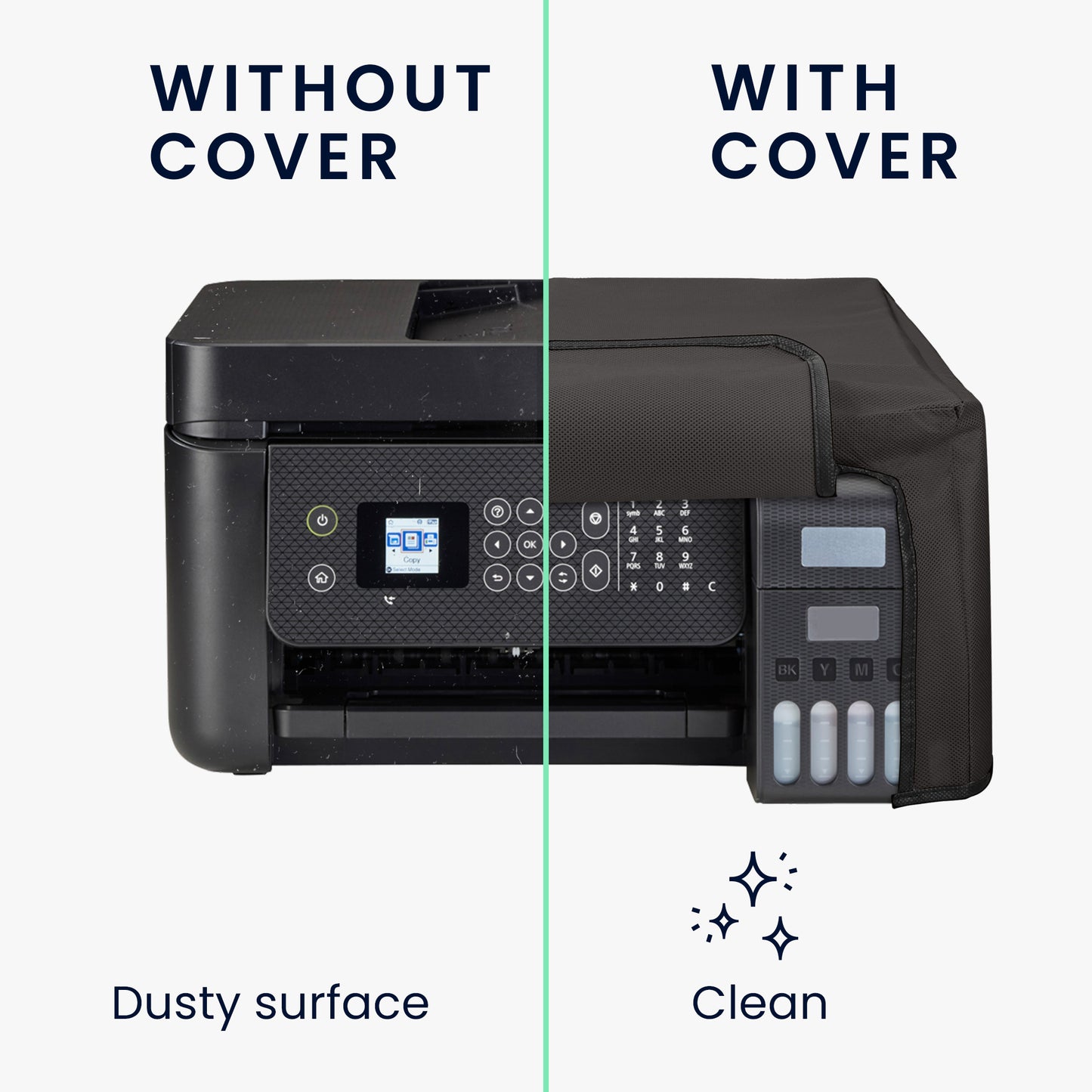 kwmobile Cover kompatibel mit Epson EcoTank ET-4800 / EcoTank ET-4810 - Tasche Hülle Drucker - Staubschutzhülle Schutzhaube Schutzhülle