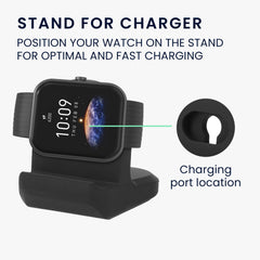 Ladestation für Huami Amazfit GTR mini / Bip 3 / Bip 3 Pro / Bip 5 / GTS 4 Mini - Schwarz - Halterungen und Ständer